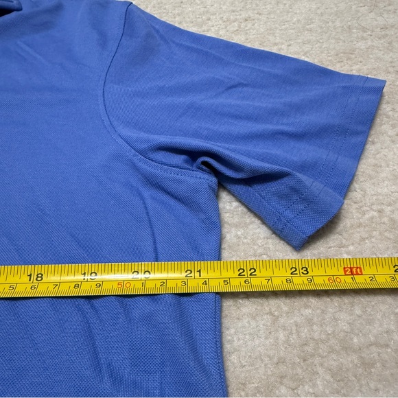 Greyson Golf Polo Shirt Blue Solid Short Sleeve Performance Men's Medium - Picture 5 of 6
